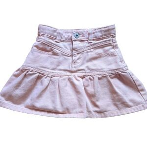 Seed Heritage Pink Denim Frill Skirt 3T